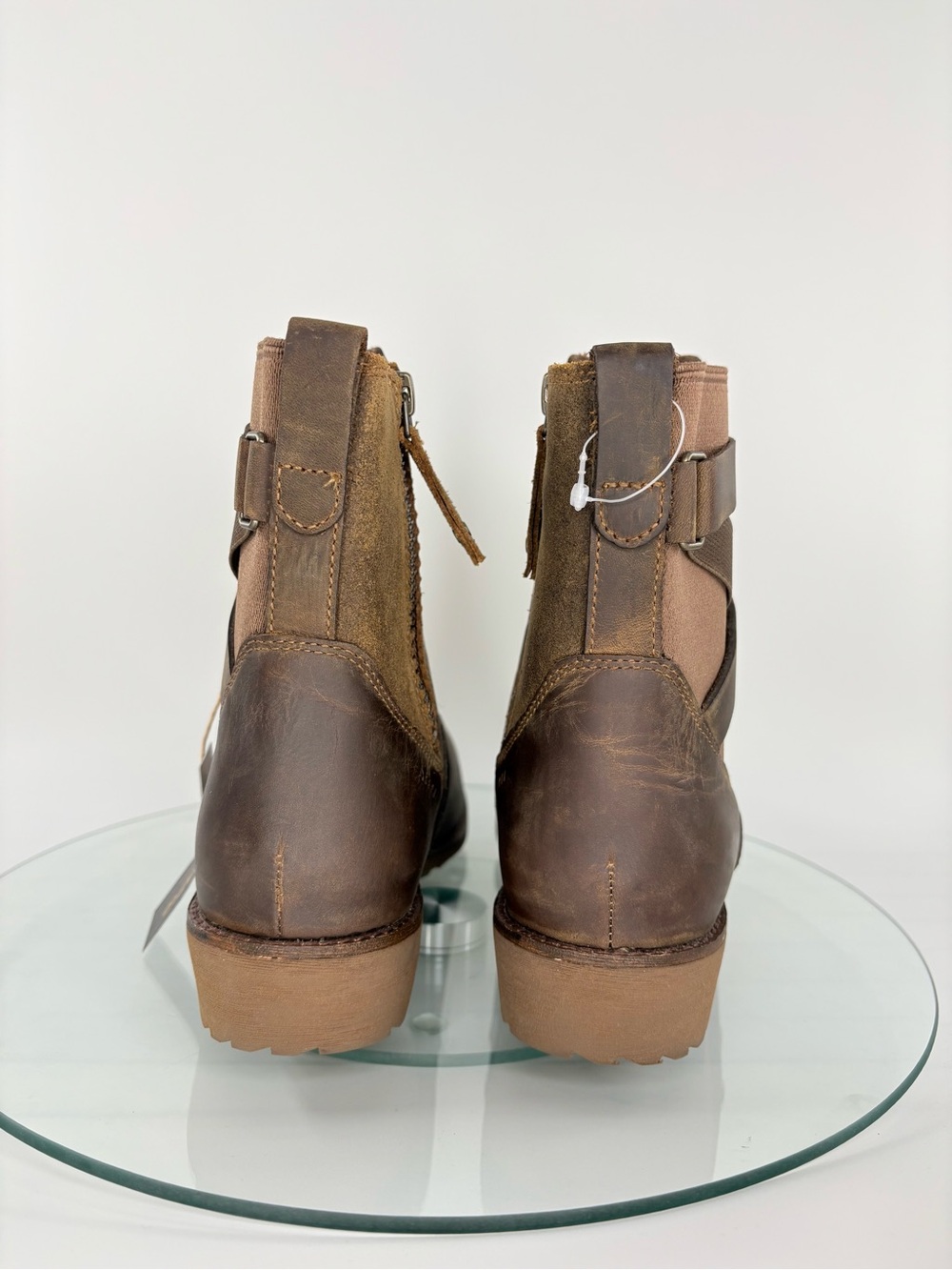 Teva Ellery Waterproof Leather Ankle Boots Women’s 10 Brown Side Zip - Picture 4 of 9